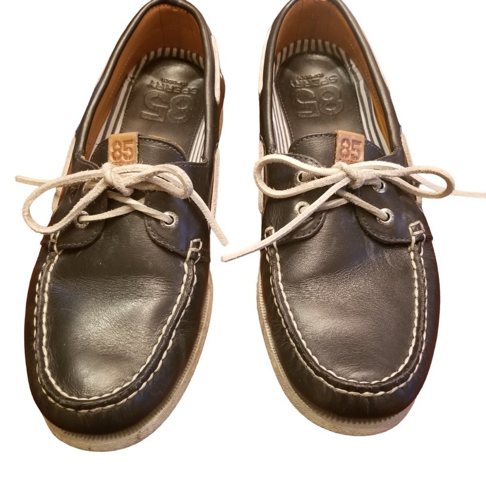 EUC | Sperry | Authentic Orig. Leather 85th Anniversary | Boat Top Sider Black